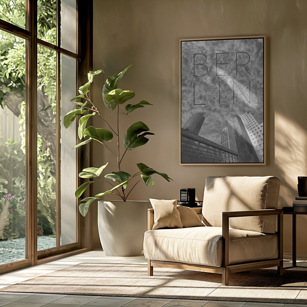 BERLIN Potsdamer Platz | Text & Skyline Poster